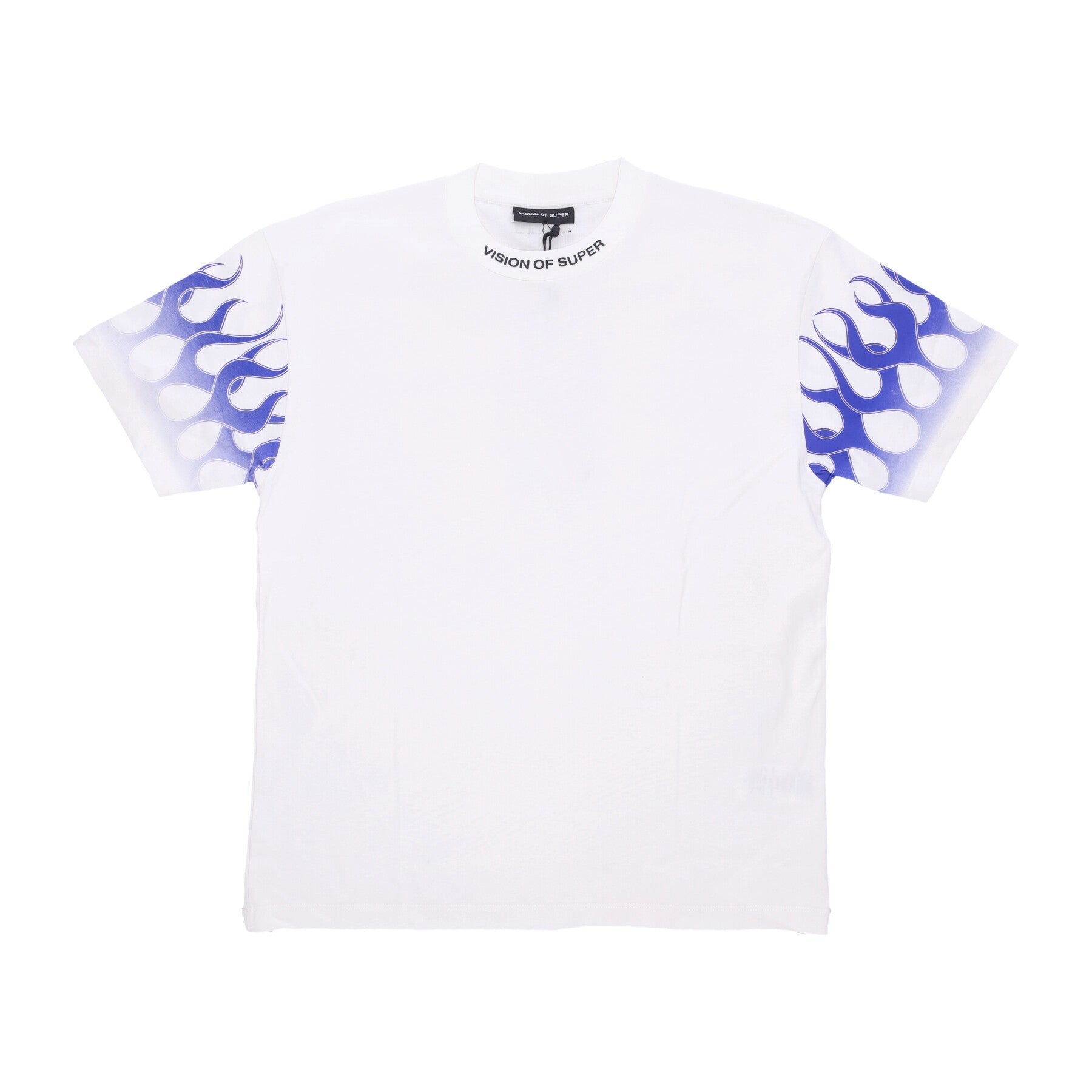 Flames Tee Men's T-Shirt Off White/blue