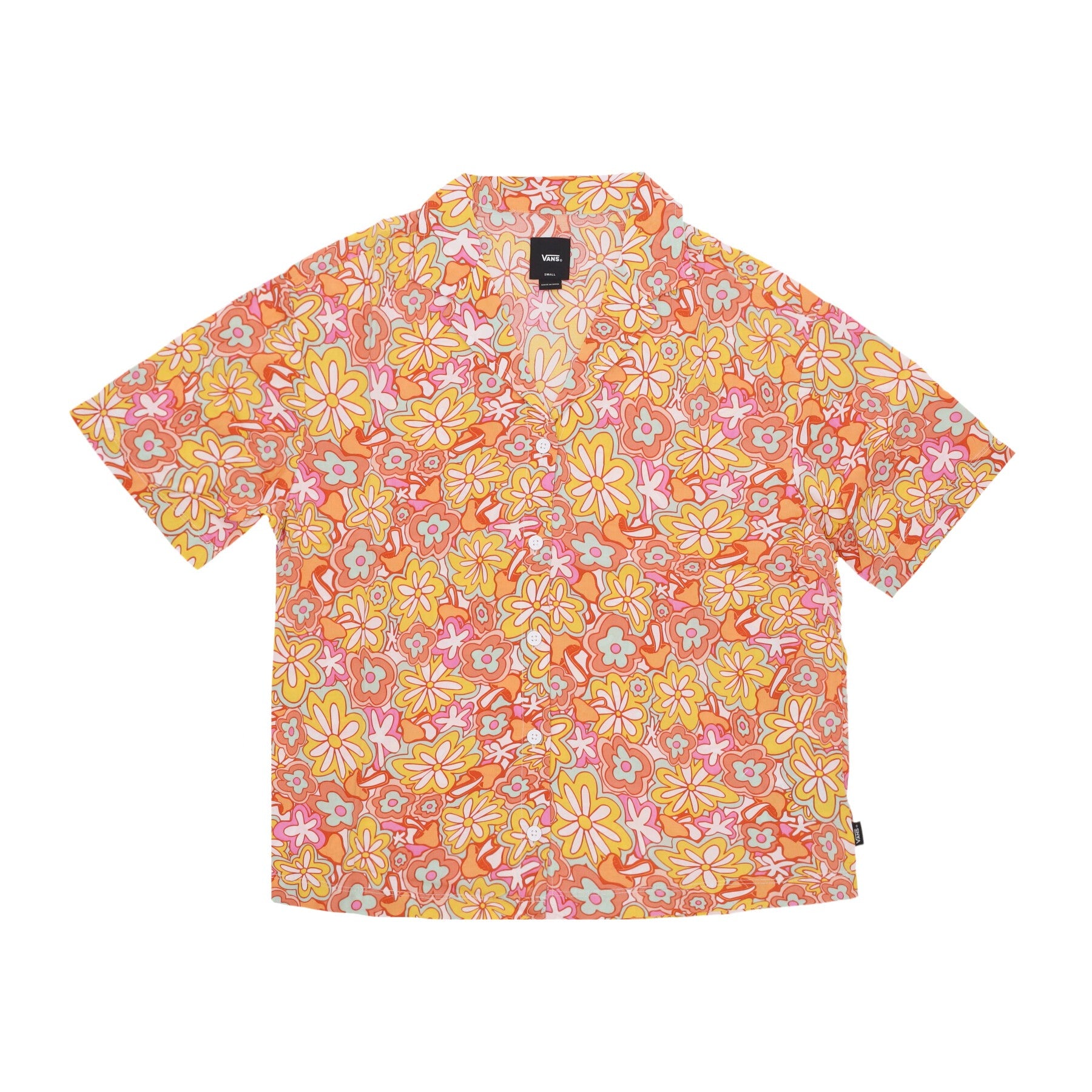 Vans, Camicia Manica Corta Donna Resort Floral Woven Shirt, Sun Baked