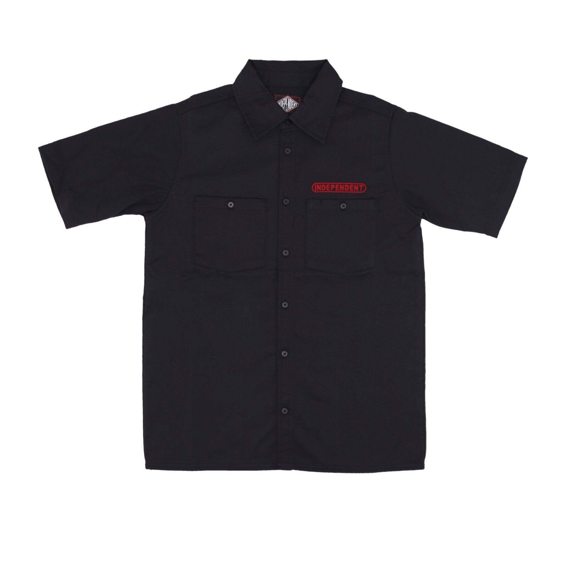 Men's Short Sleeve Shirt Baseplate Work Shirt Black