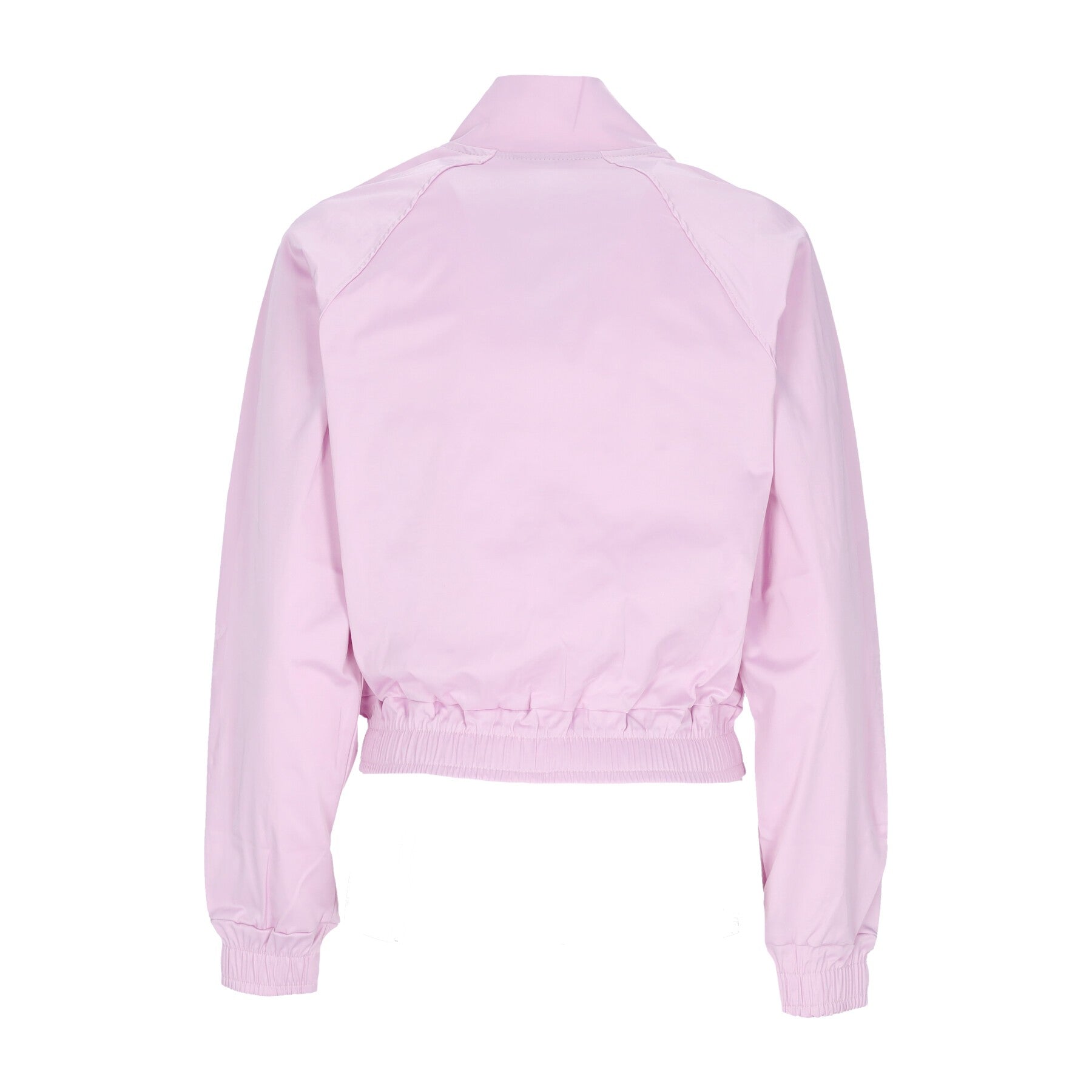 Women's Short Tracksuit Jacket Satin Full Zip Sweatshirt Pink