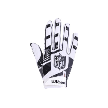 Wilson Team, Guanti Uomo Nfl Stretch Fit Rec Gloves, White/black