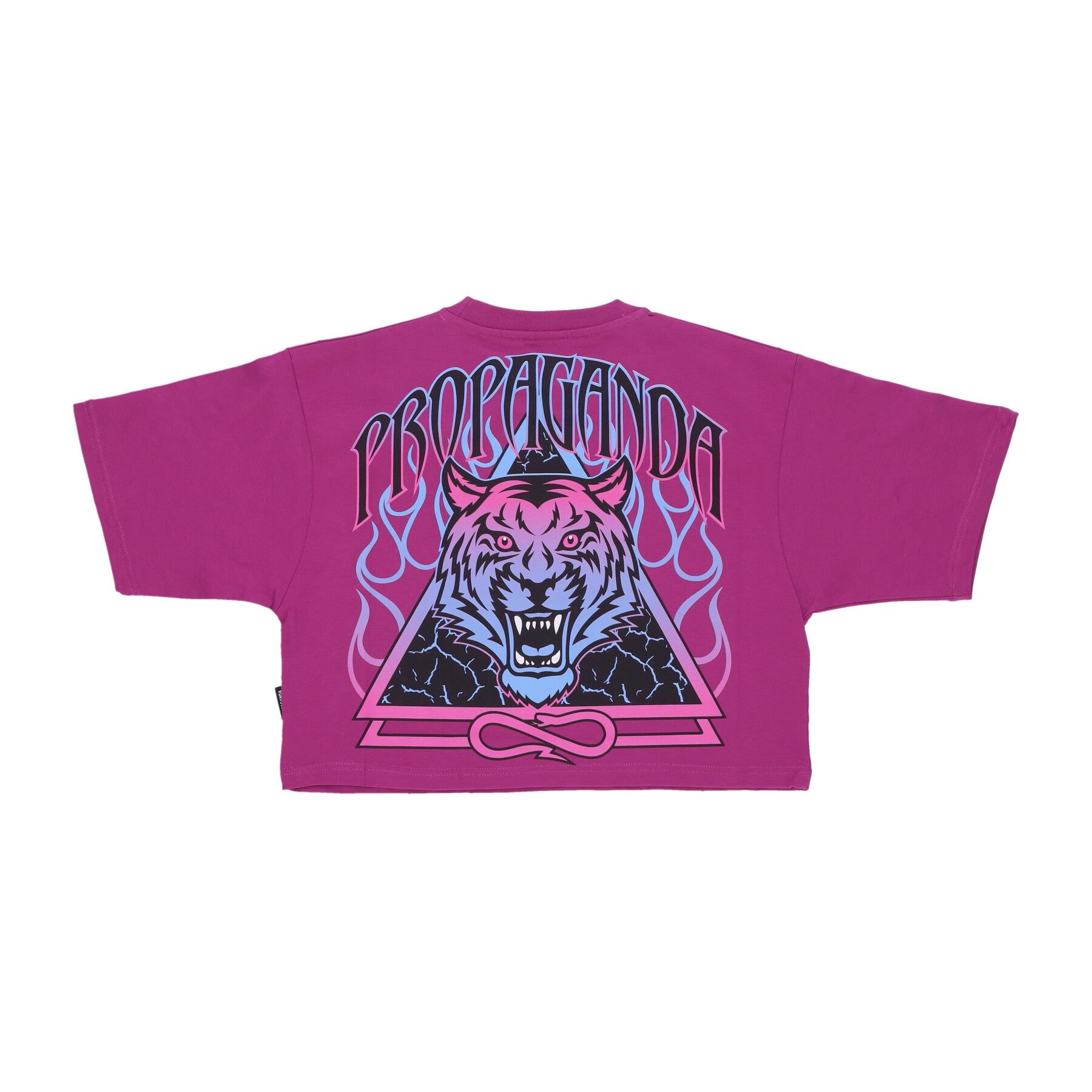 Women's Cropped T-Shirt Triangle Bengal Crop Tee Purple Haze