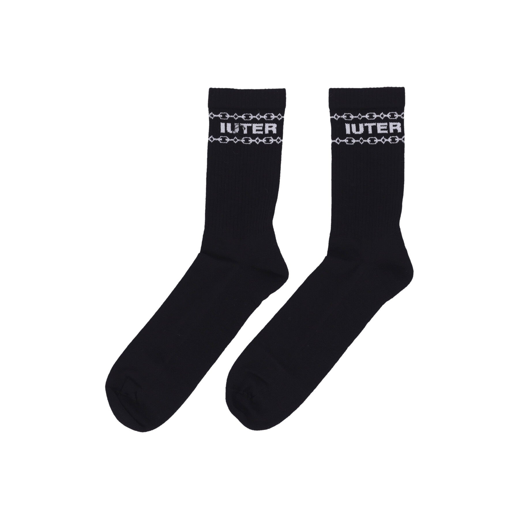 Iuter, Calza Media Uomo Chain Socks, Black