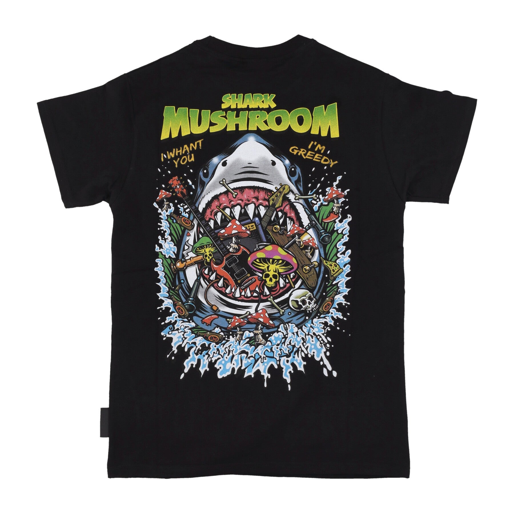 Shark Mushroom Tee Black Men's T-Shirt