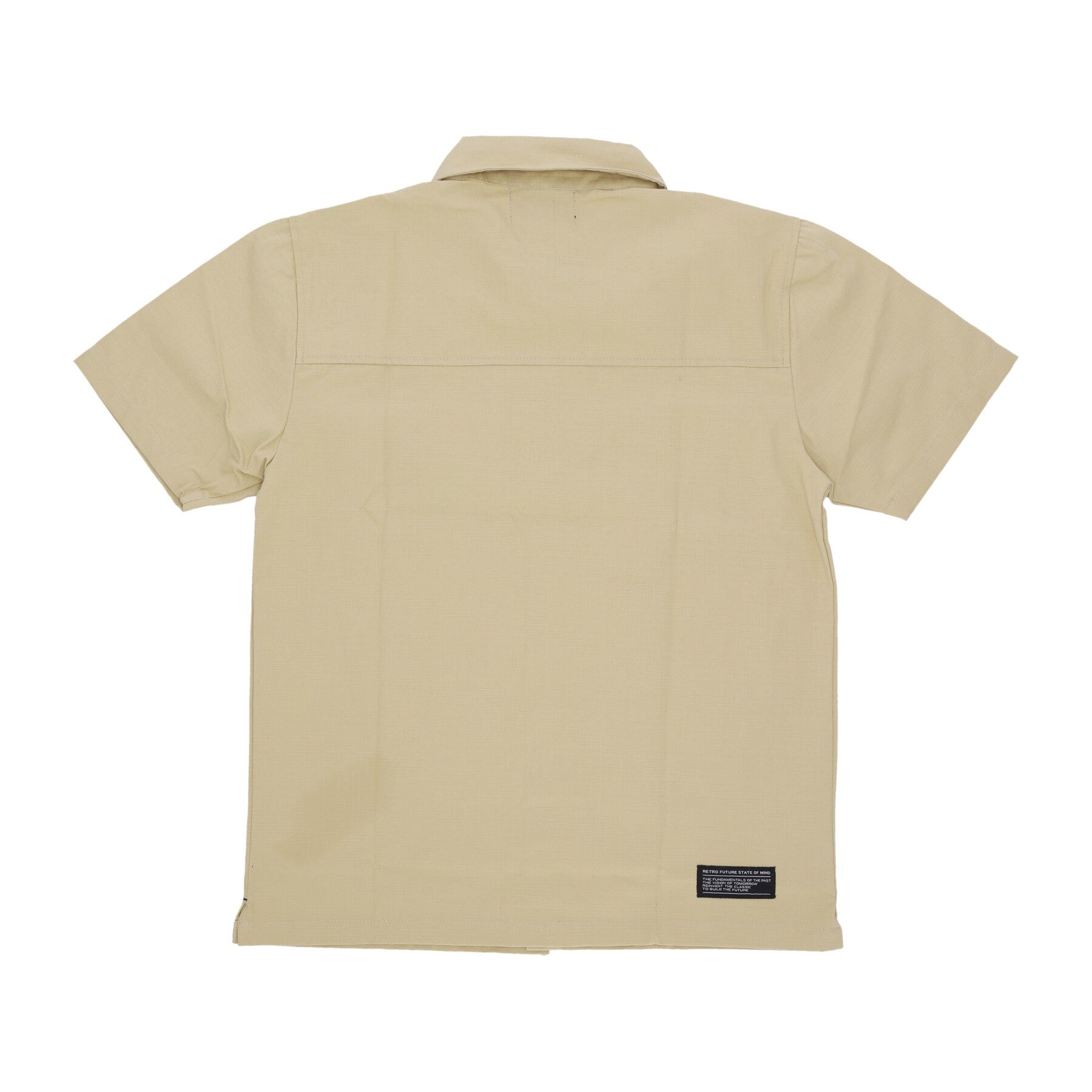 Men's Short Sleeve Shirt Retrofuture Shirt Beige