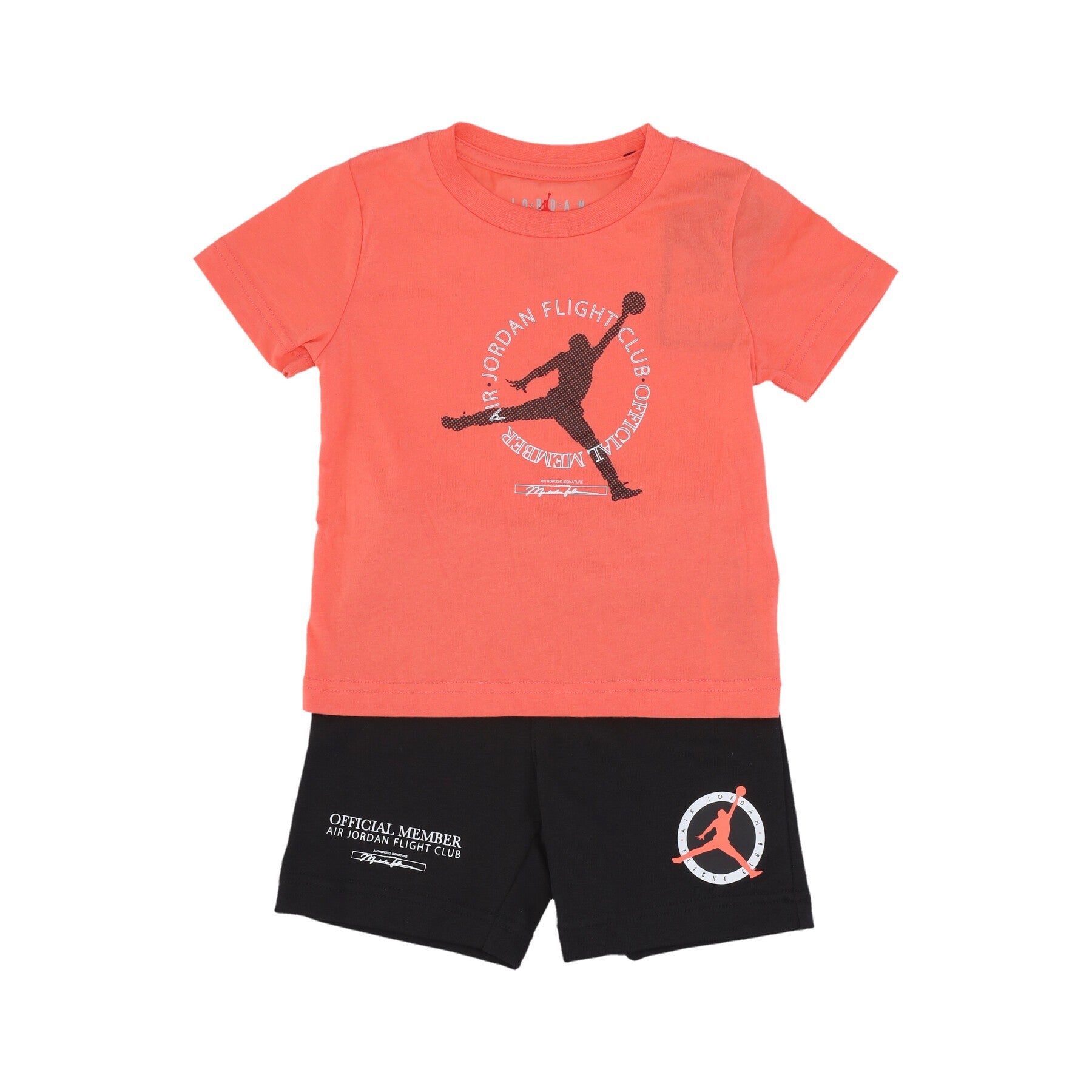 Jordan, Set T-shirt+pantaloncino Bambino Flight Mvp Short Set, Off Noir