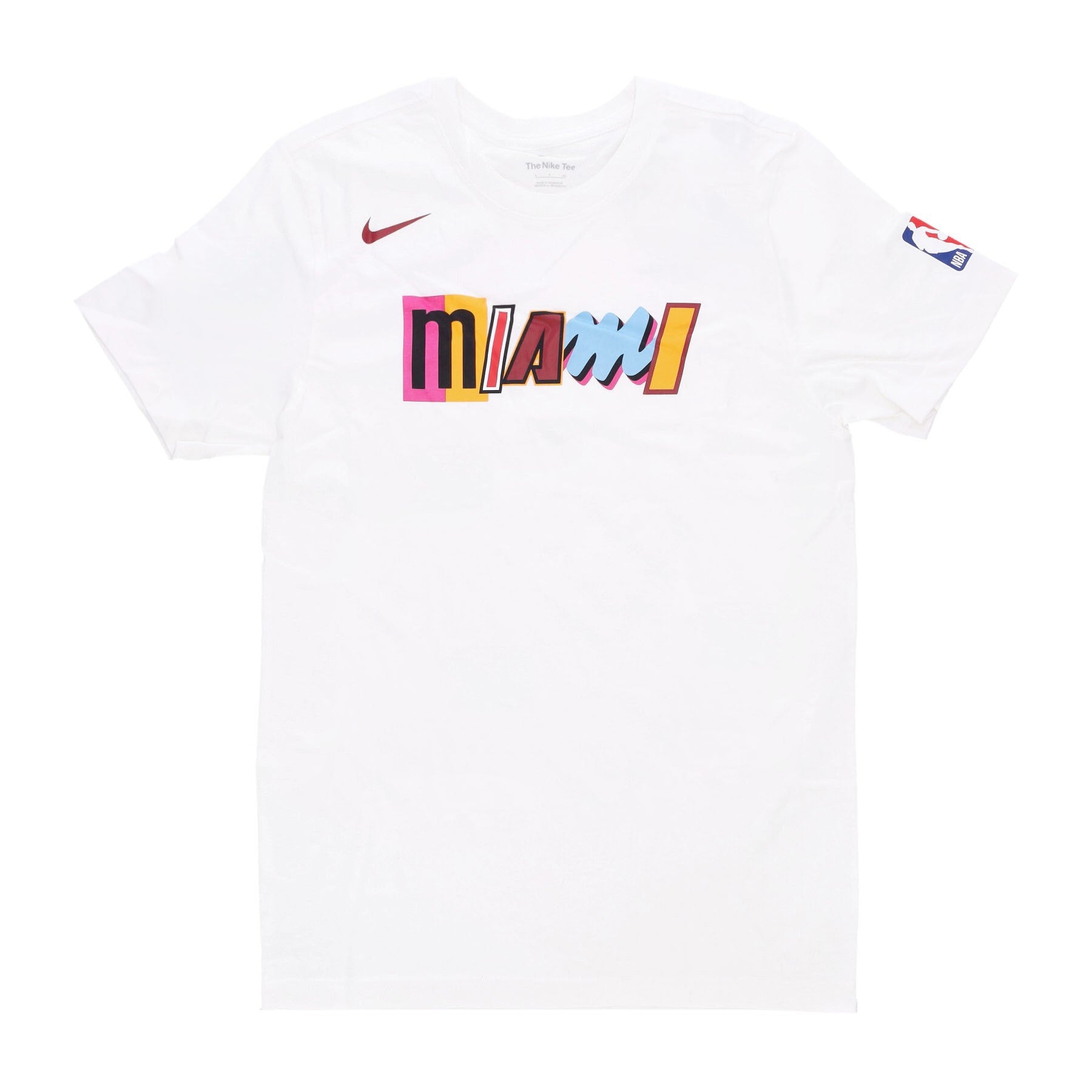 Nike Nba, Maglietta Uomo Nba City Edition Essential Logo Tee Miahea, White