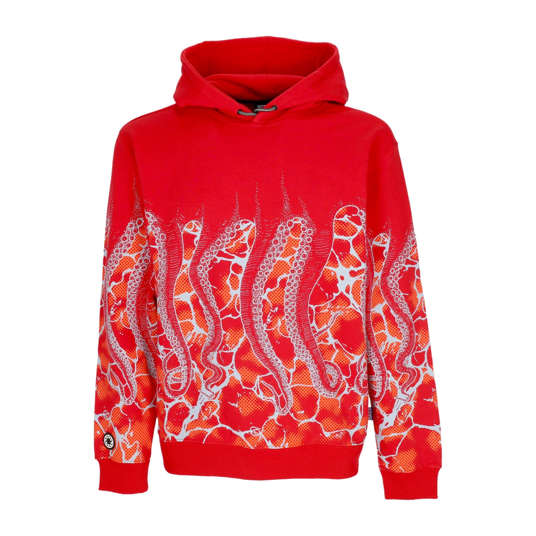 Felpa Leggera Cappuccio Uomo Marble Hoodie Red - Main Image