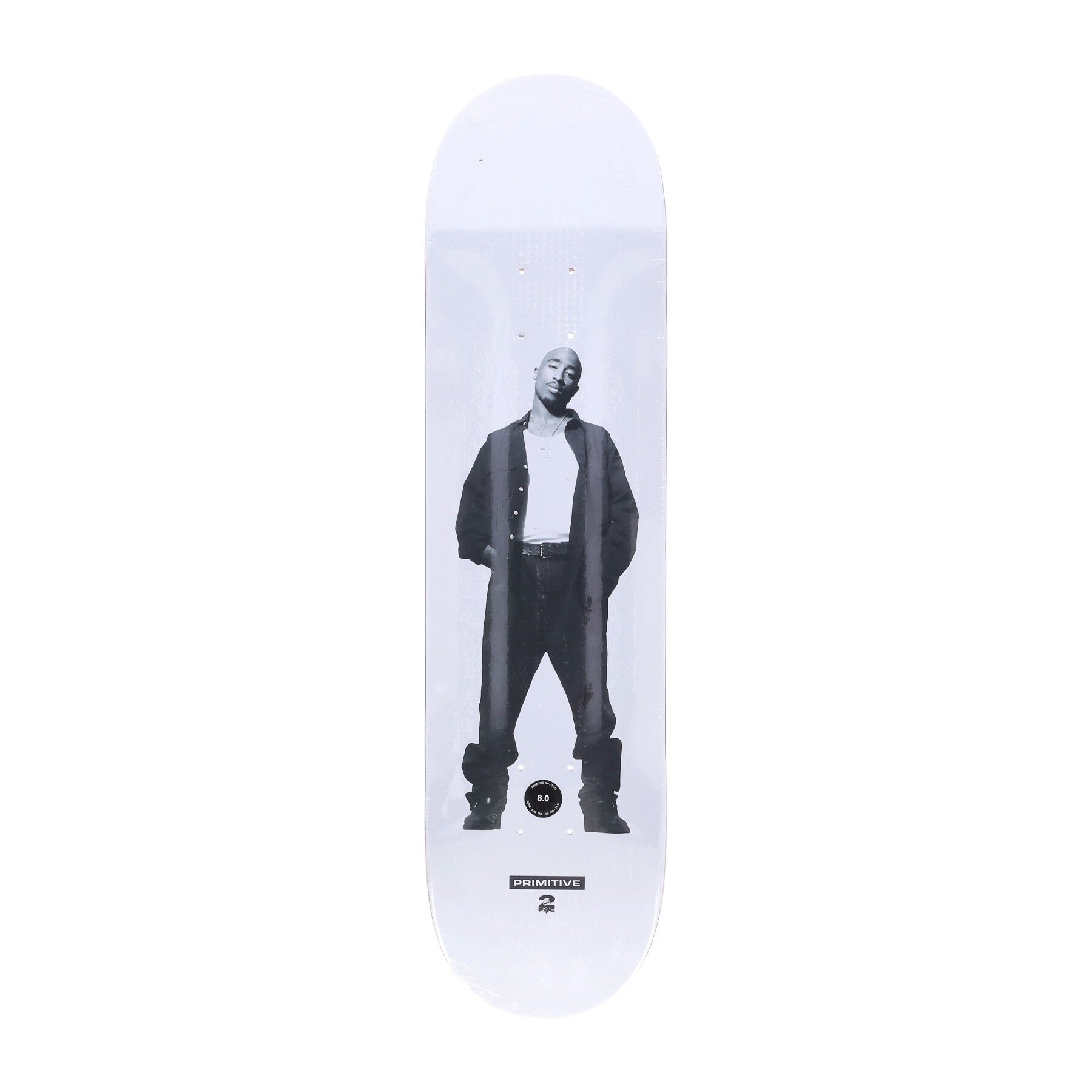 Primitive, Skateboard Tavola Uomo Posted Deck X 2pac, White