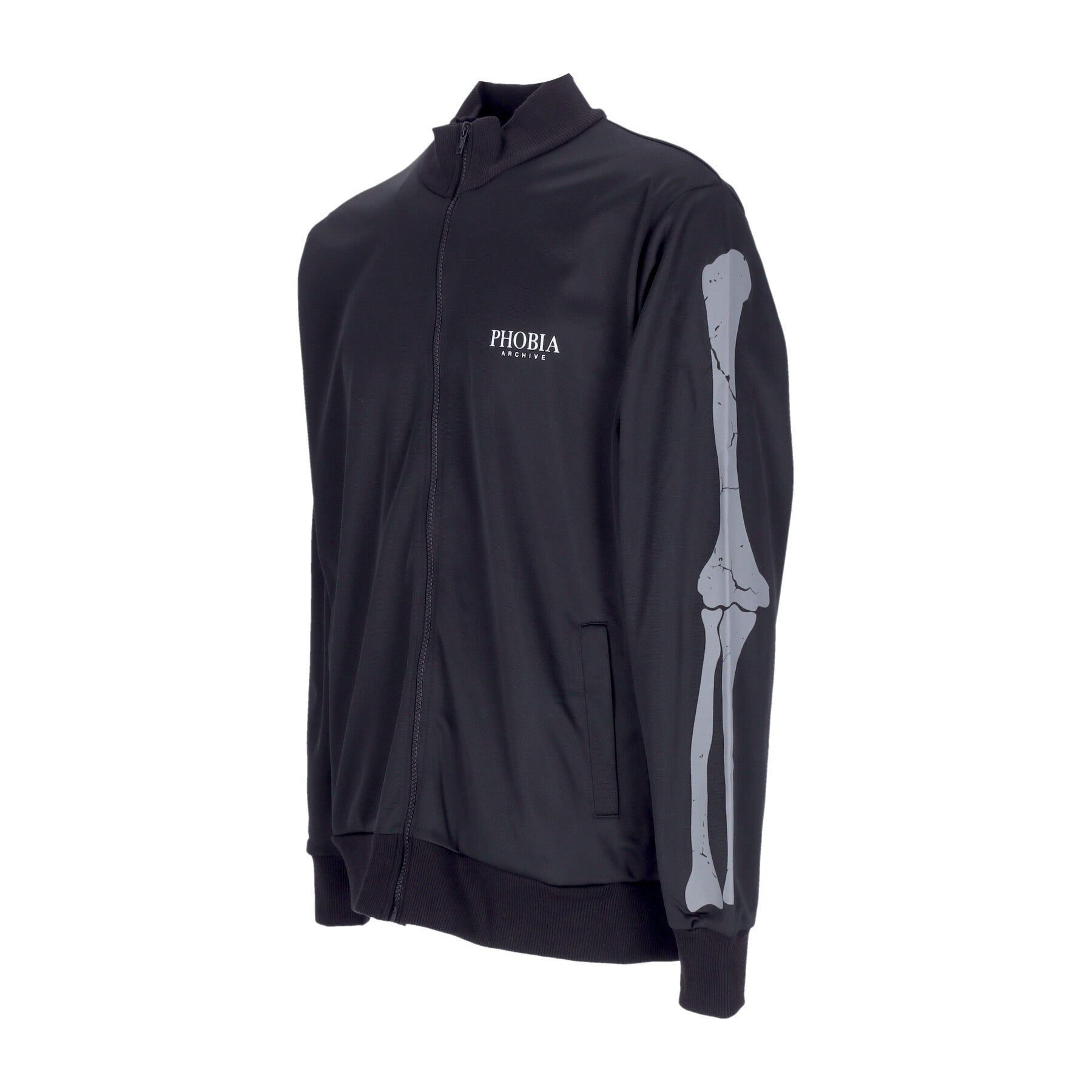 Men's Tracksuit Jacket Skeleton Print Sweatshirt Black/grey