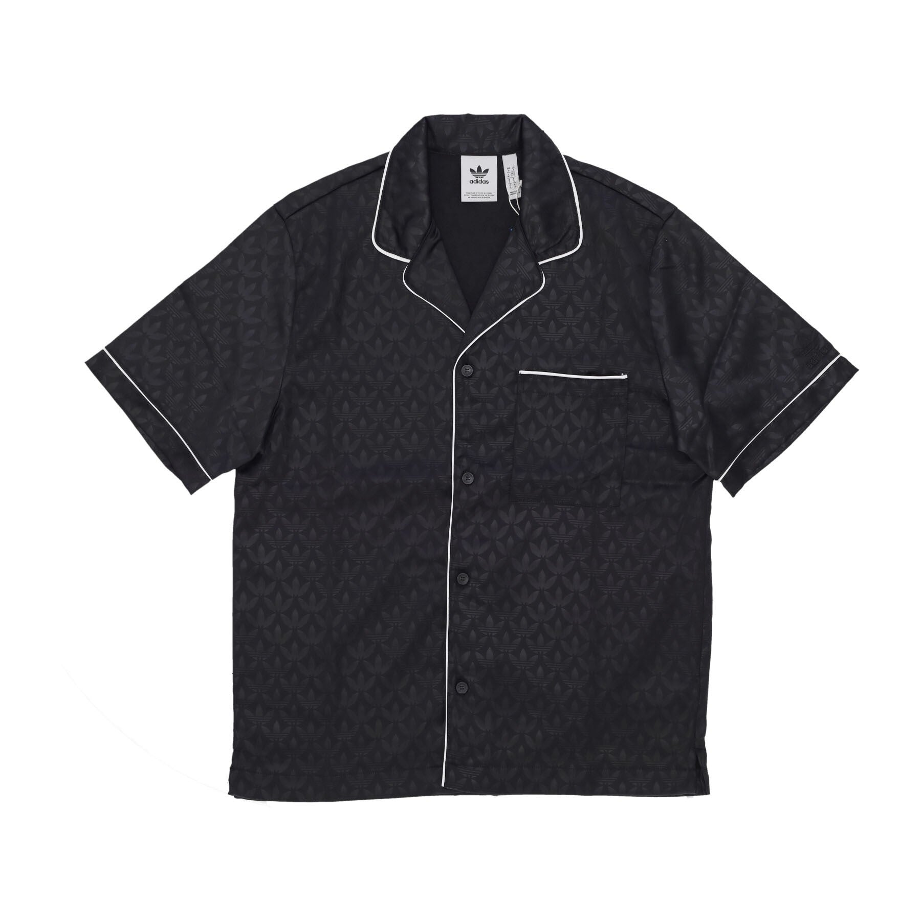 Men's Mono Button Tunic All Over Print Shirt