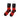 Vision Of Super, Calza Media Uomo Logo Flames Socks, Black/red/white