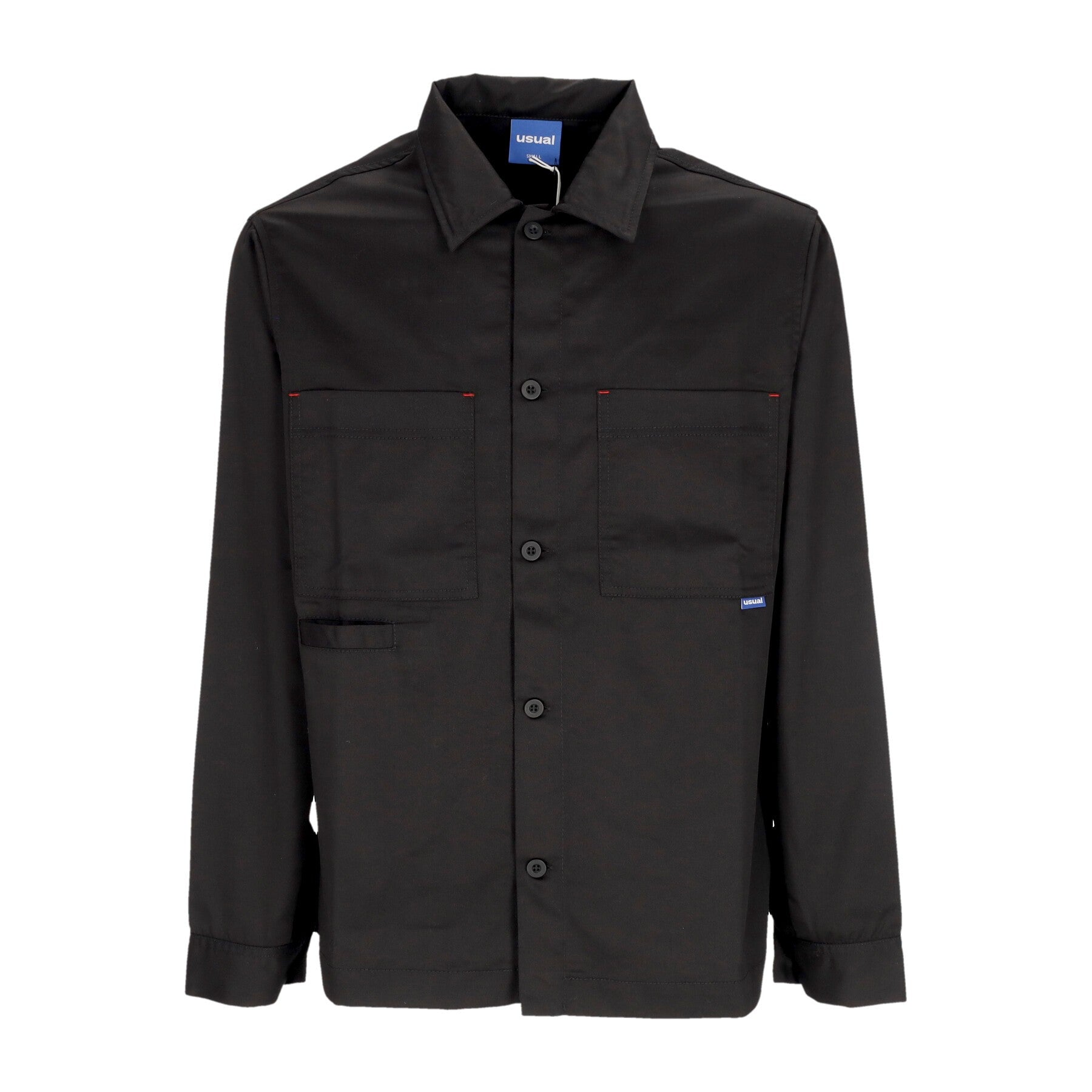 Usual, Camicia Manica Lunga Uomo Hangar Button Shirt, Black