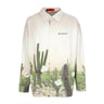 Acupuncture, Camicia Manica Lunga Uomo Cactus Shirt, Brown
