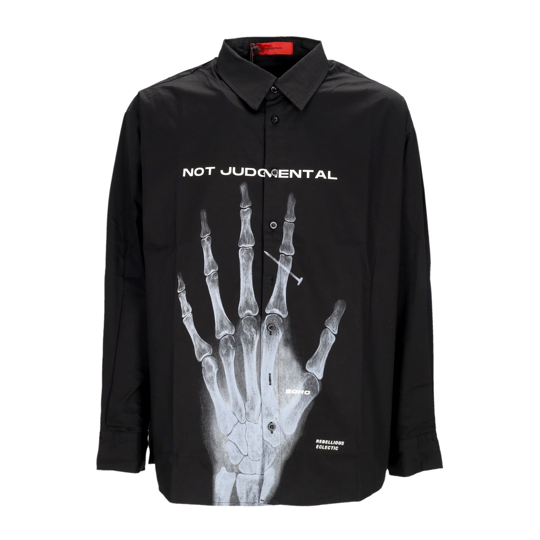 Acupuncture, Camicia Manica Lunga Uomo Devil Hands Shirt, Black