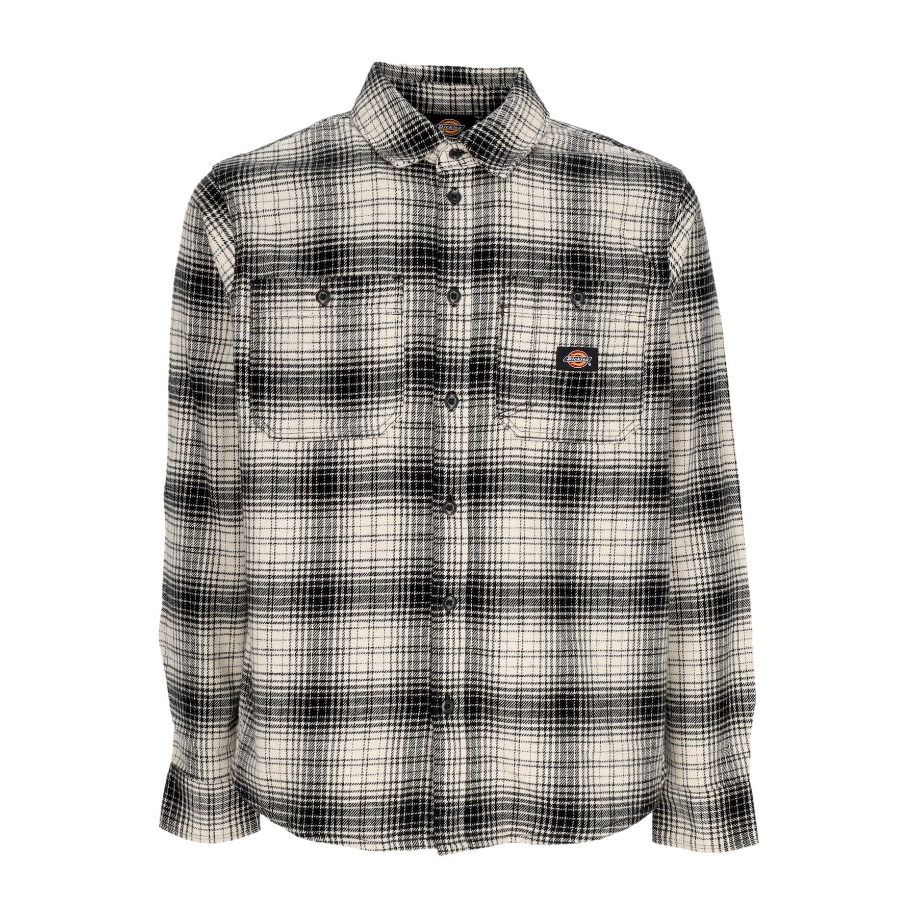 Dickies, Camicia Manica Lunga Uomo Evansville L/s Shirt, Whitecap/gray
