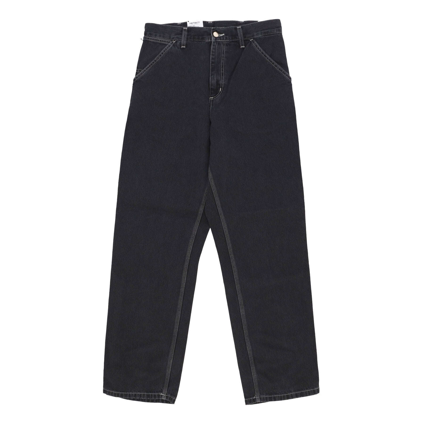 Carhartt Wip, Jeans Uomo Simple Pant, Black Heavy Stone Wash