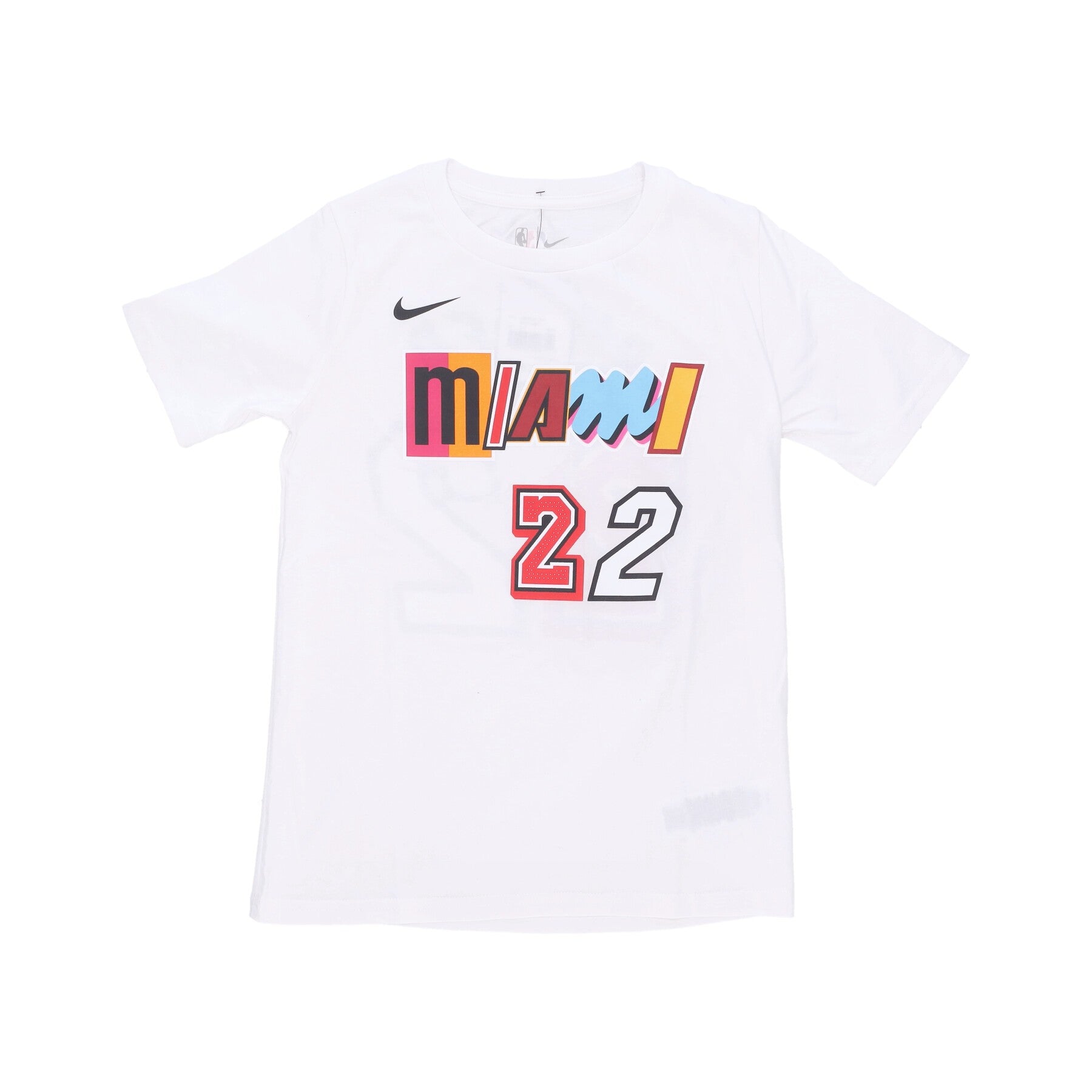 Nike Nba, Maglietta Ragazzo Nba City Edition Tee No 22 Jimmy Butler Miahea, Original Team Colors