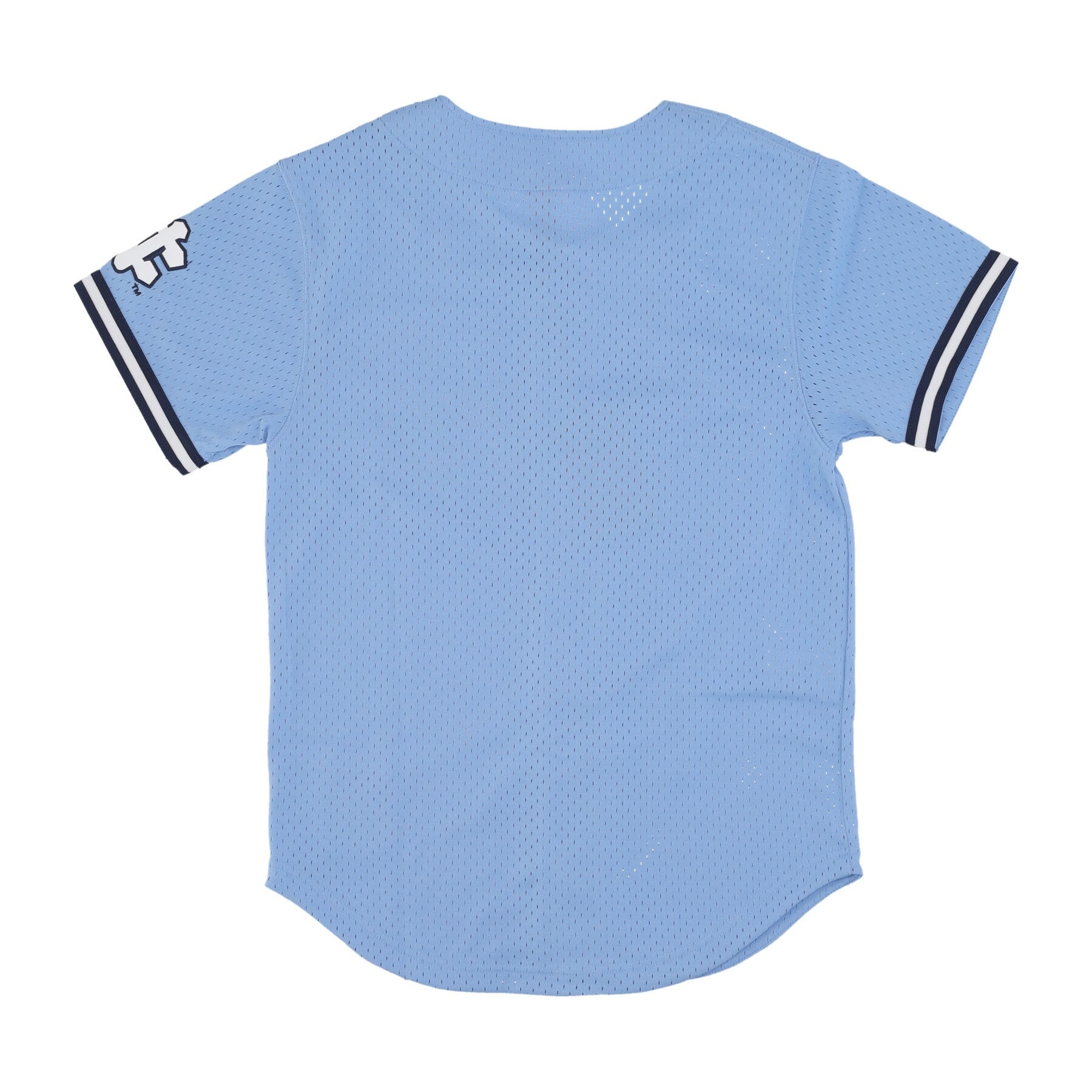 Mitchell & Ness, Casacca Bottoni Uomo Ncaa On The Clock Mesh Button Front Unchee, Light Blue
