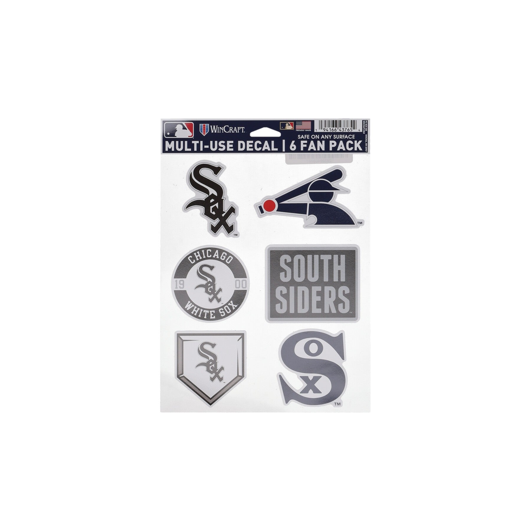 Wincraft, Decalcomania Unisex Mlb 5.5 X 7.75” Fan Pack Decals  Chiwhi, Original Team Colors