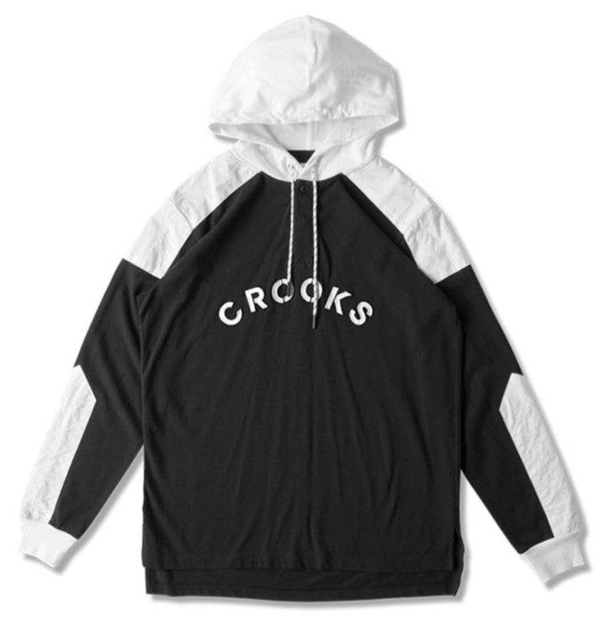 Crooks & Castles, Felpa Cappuccio Uomo Crooks & Castles Sweater Hooded L/s "percy" Black/white, Unico