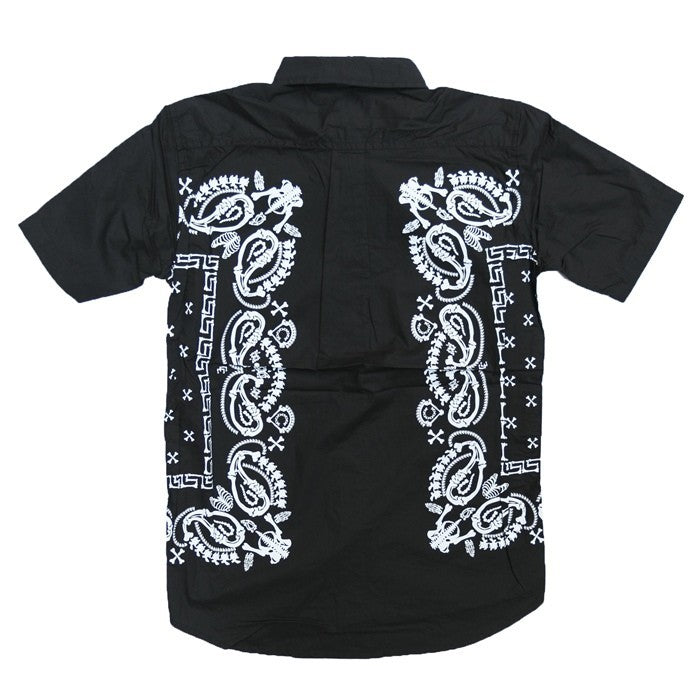 Crooks & Castles, Camicia Manica Corta Uomo Crooks & Castles Shirt S/s "corpse Paisley" Black, 