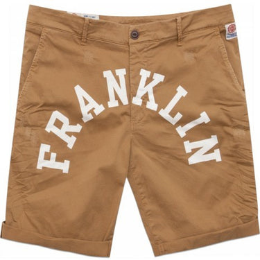 Franklin E Marshall, Pantalone Corto Uomo Franklin & Marshall Short "leo" Beige/white, Unico