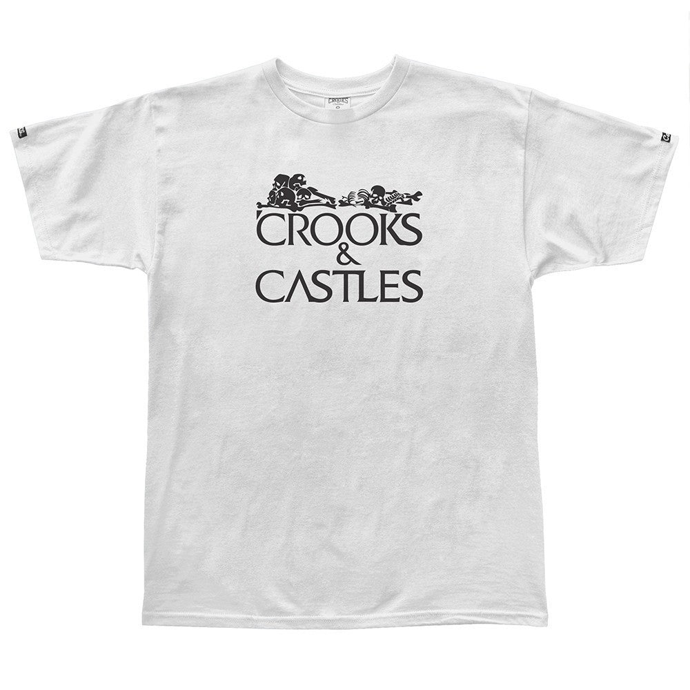 Crooks & Castles, Maglietta Uomo Crooks & Castles T-shirt "bone Corps" Heather Grey, Unico