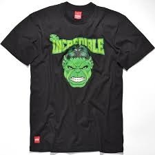Addict, Maglietta Uomo Addict Marvel T-shirt "hulk College Incredible" Black, Unico