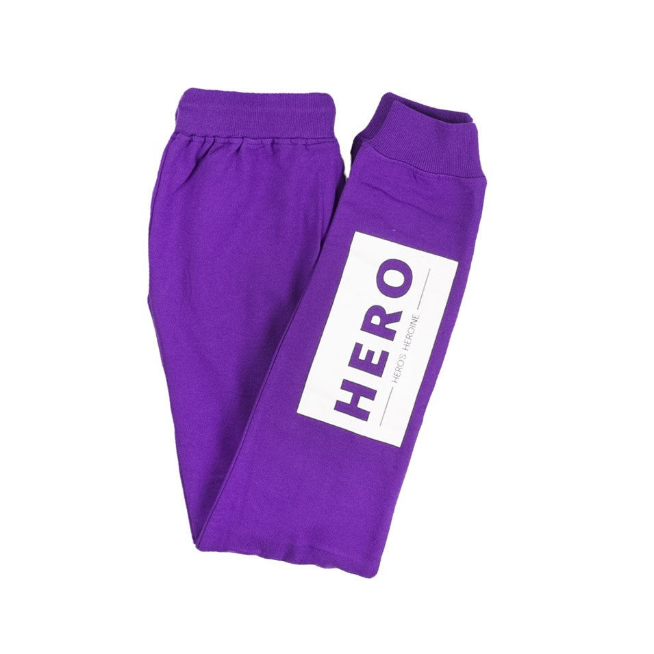 Pantalone Tuta Felpato Uomo Hero Logo Purple