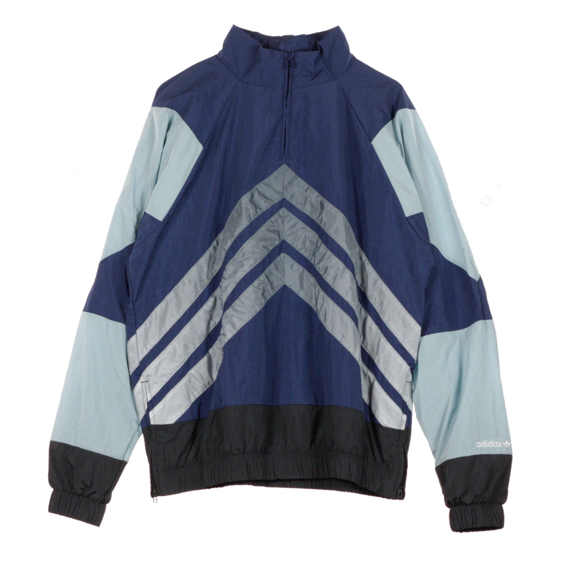 Adidas, Giacca A Vento Uomo V Stripes Wb, Blue/carbon/ash Grey