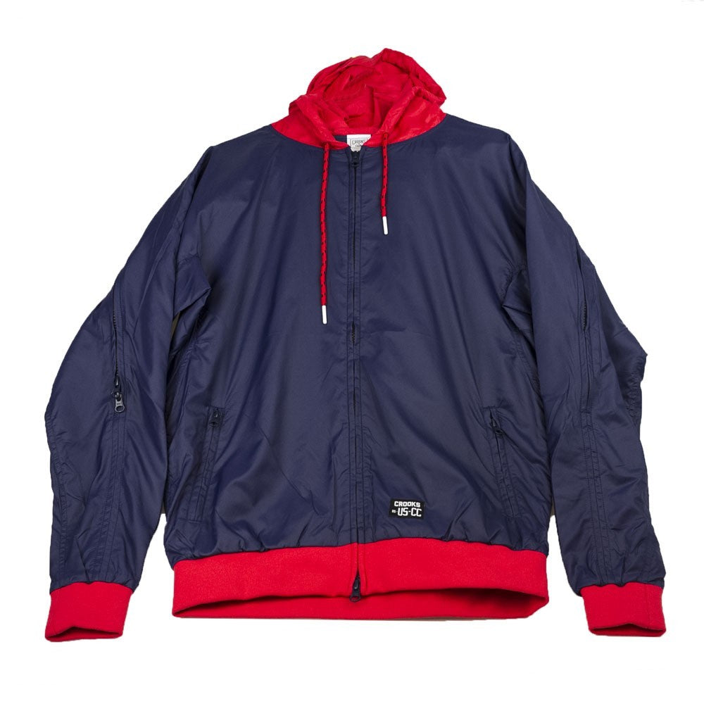 Crooks & Castles, Giacca A Vento Uomo Reign Woven Track Jacket, Navy