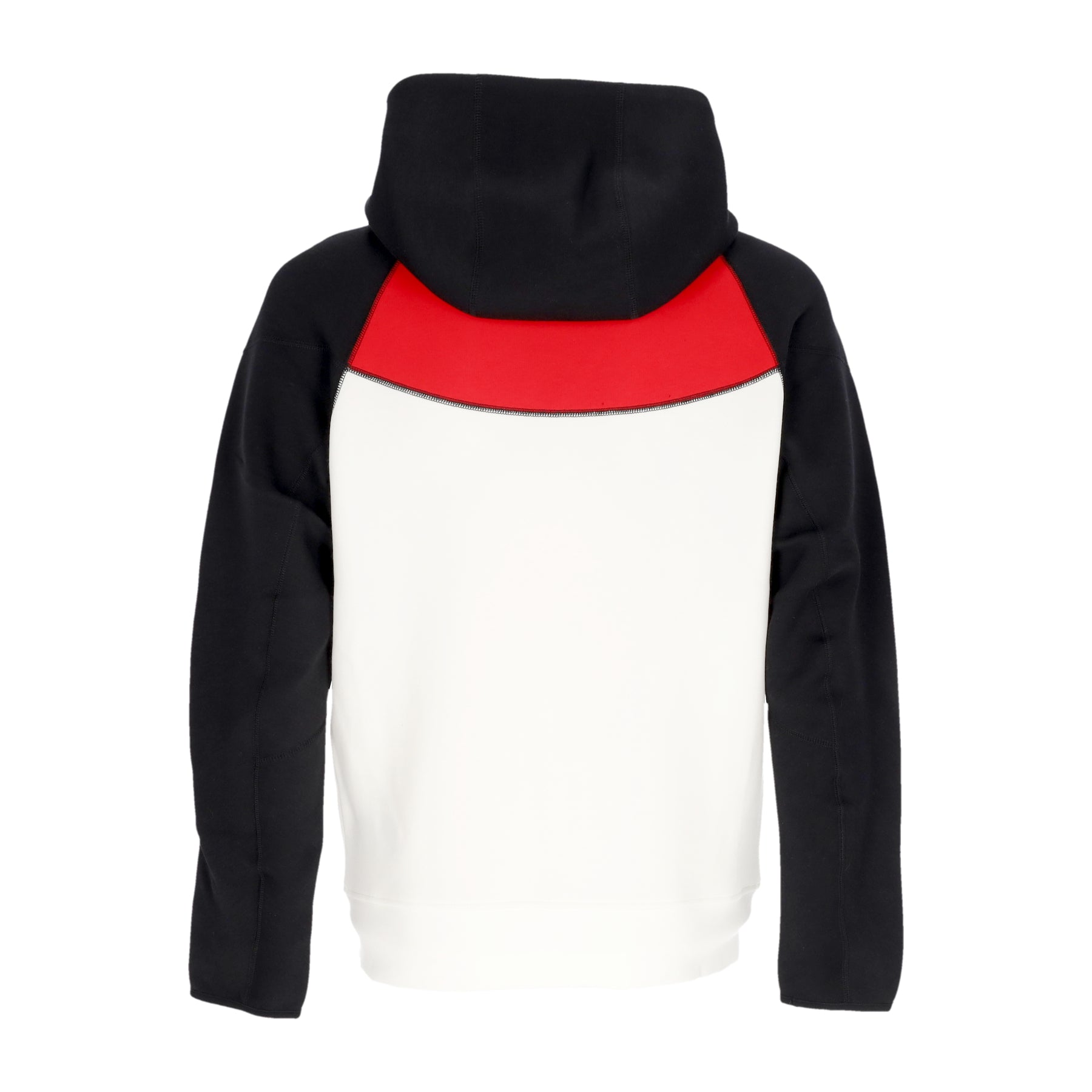 Felpa Leggera Cappuccio Zip Uomo Sportswear Tech Fleece Windrunner Full-zip Hoodie White/black/university Red/black FZ4709-100