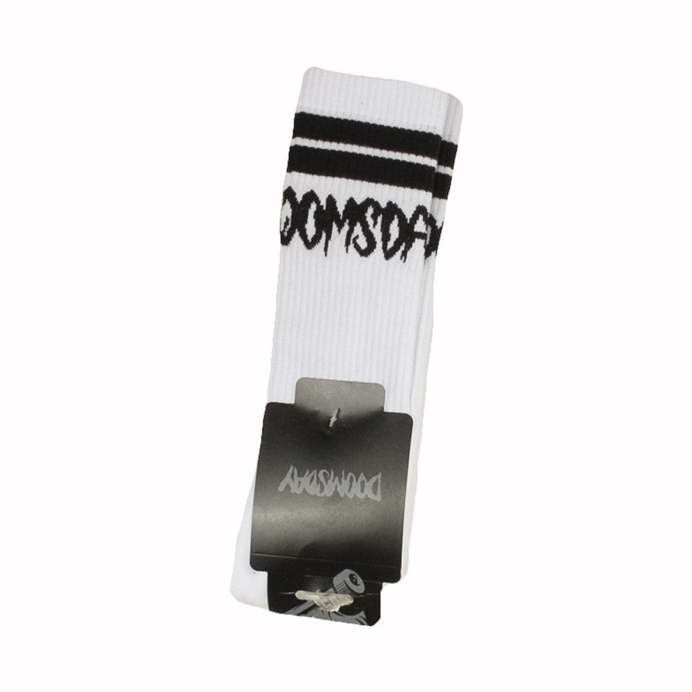 Calza Alta Uomo Logo Socks White/black SCK0004