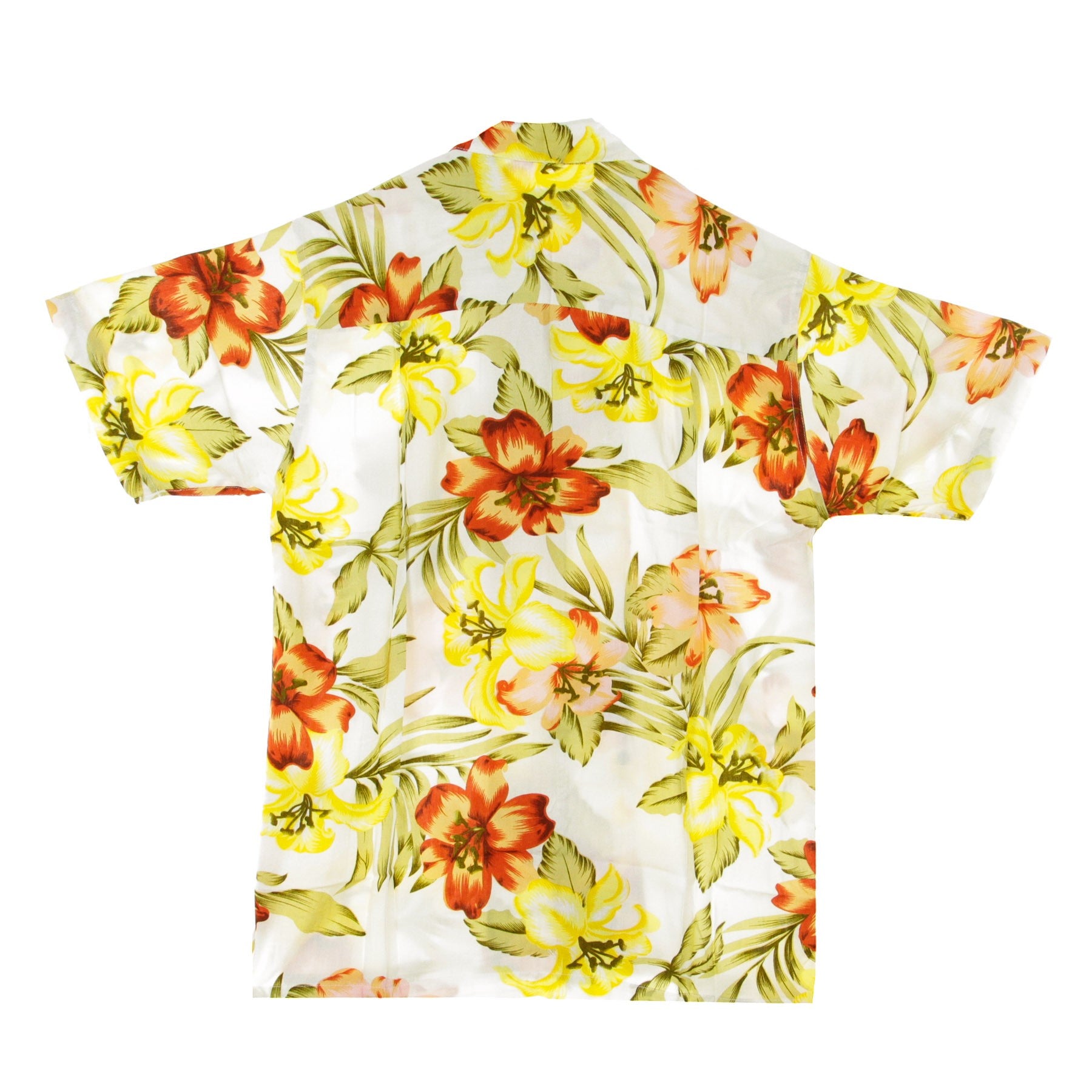 Camicia Manica Corta Uomo Hawaiian Shirt Livingston Cream HS-1
