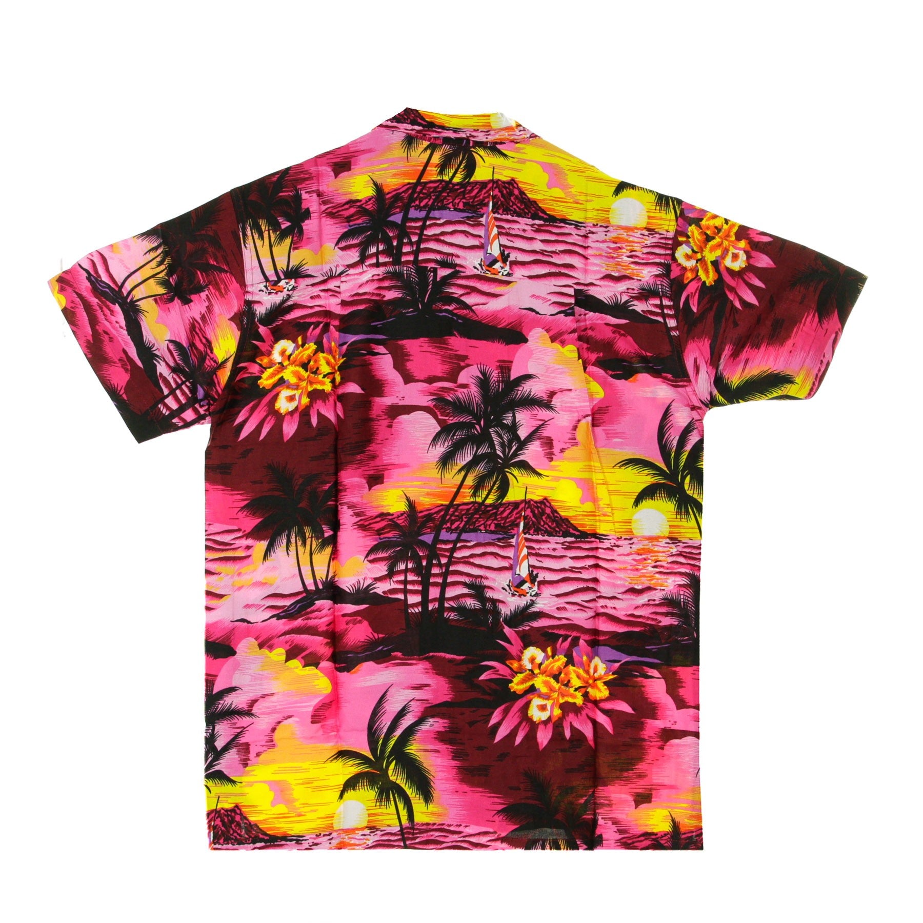 Camicia Manica Corta Uomo Hawaiian Shirt Sunset Pink HS-1
