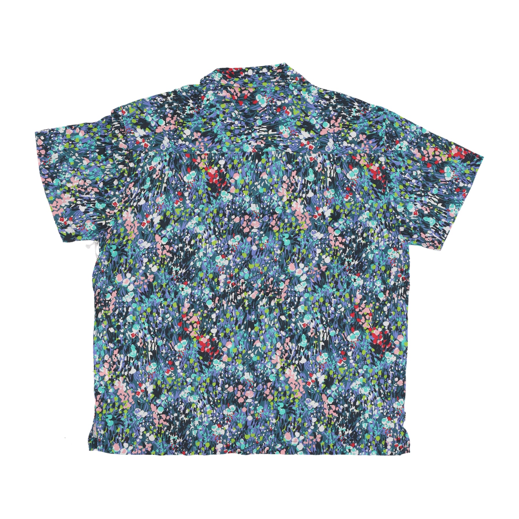 Camicia Manica Corta Uomo The Garden Woven Shirt Teal Blue Multi 181210398