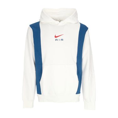 Felpa Cappuccio Uomo Sportswear Air Pullover Fleece Hoodie White/court Blue FV0167-100