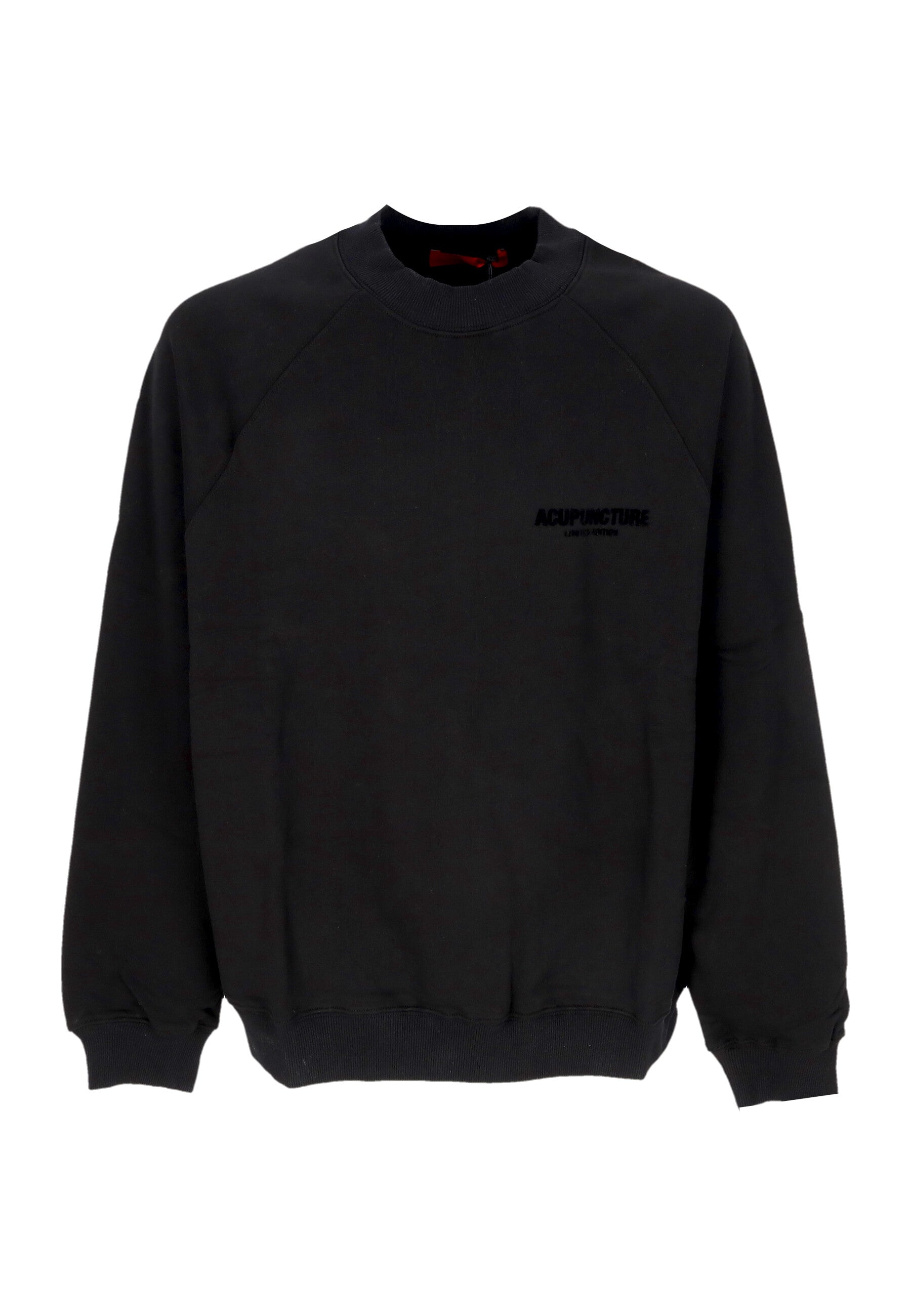 Acupuncture Felpa Leggera Girocollo Uomo Acu Crewneck Black HACM339201 Atipicishop