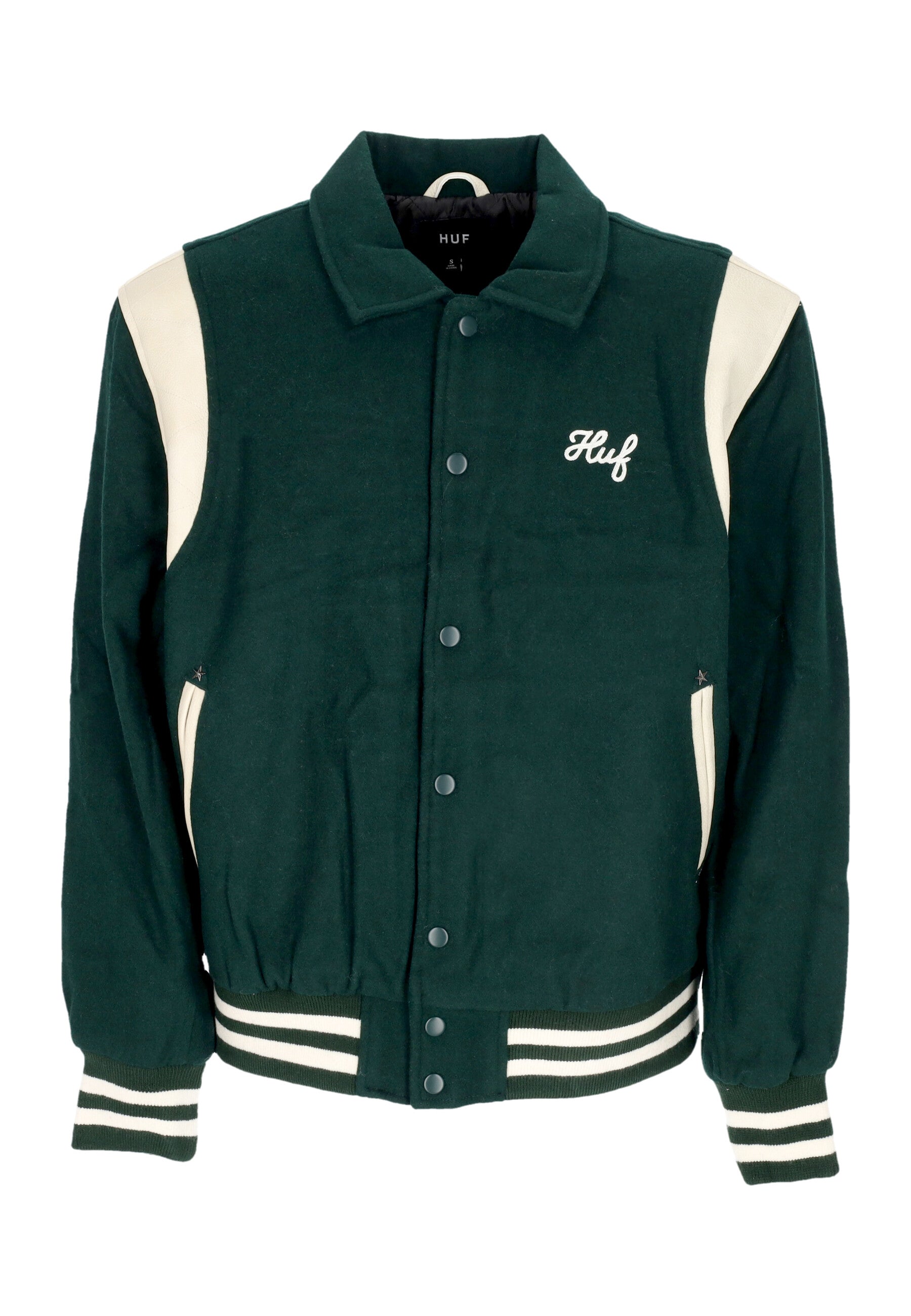 Men's college jacket song varsity jacket hunter green