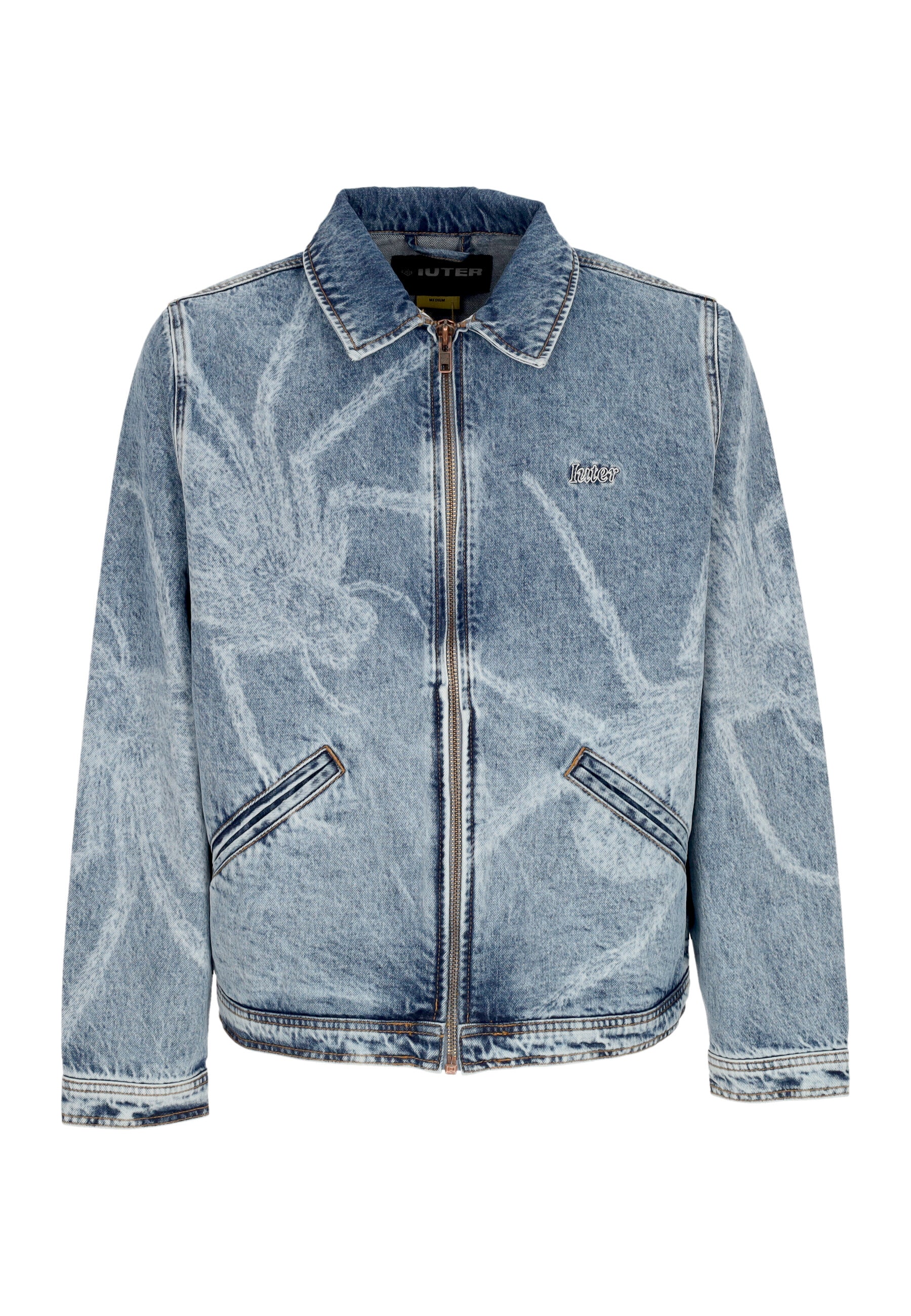 Giubbotto Jeans Uomo Spider Denim Ally Jacket Blue Bleach