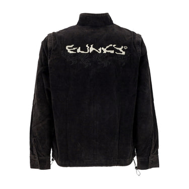 Giubbotto Uomo Round Corduroy Jacket Washed Black FNKSS24502