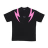Maglietta Uomo Screaming Skulls Print Tee Black/pink PH00654