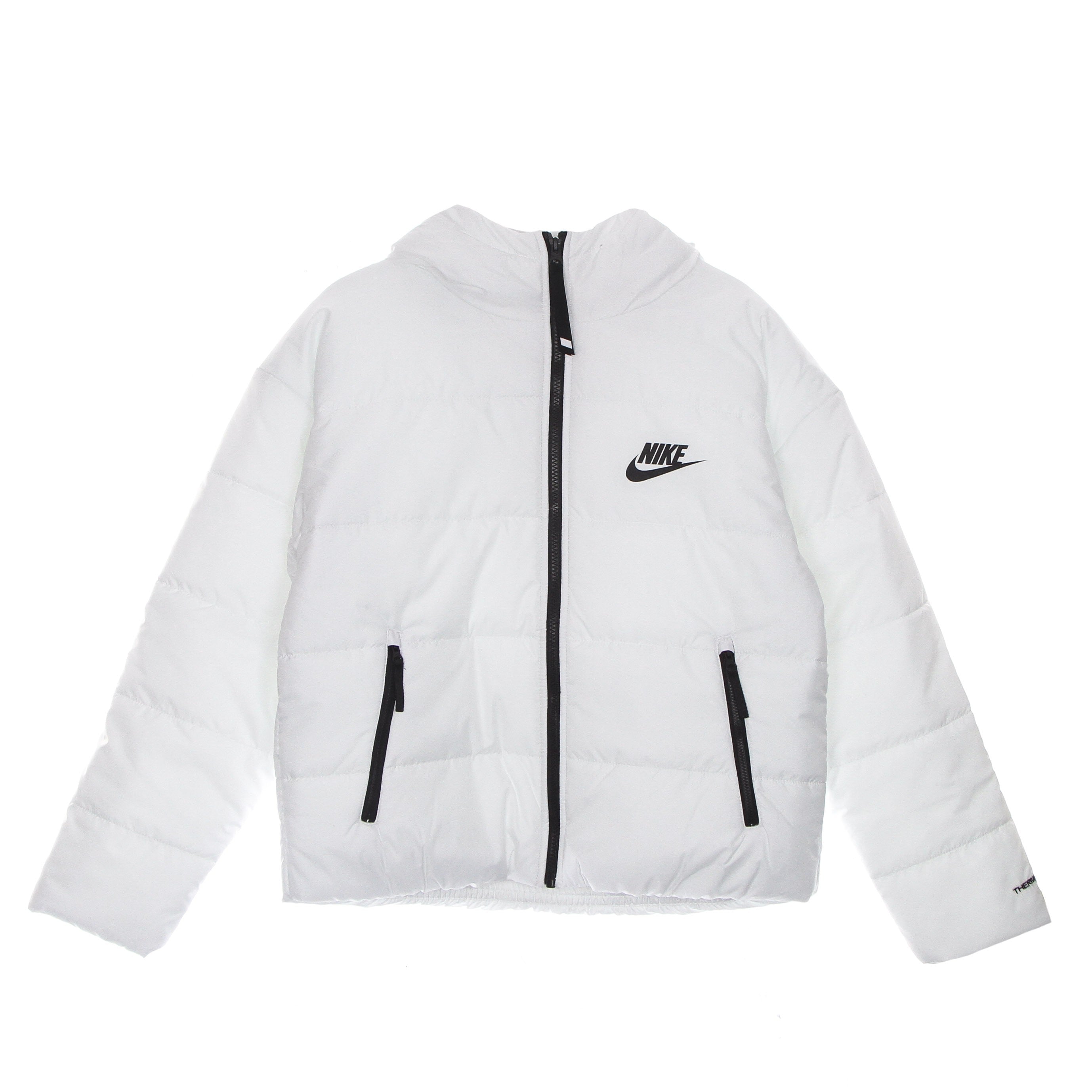 Piumino Donna W Therma Fit Repel Classic Hooded Jacket White/black/black DJ6995