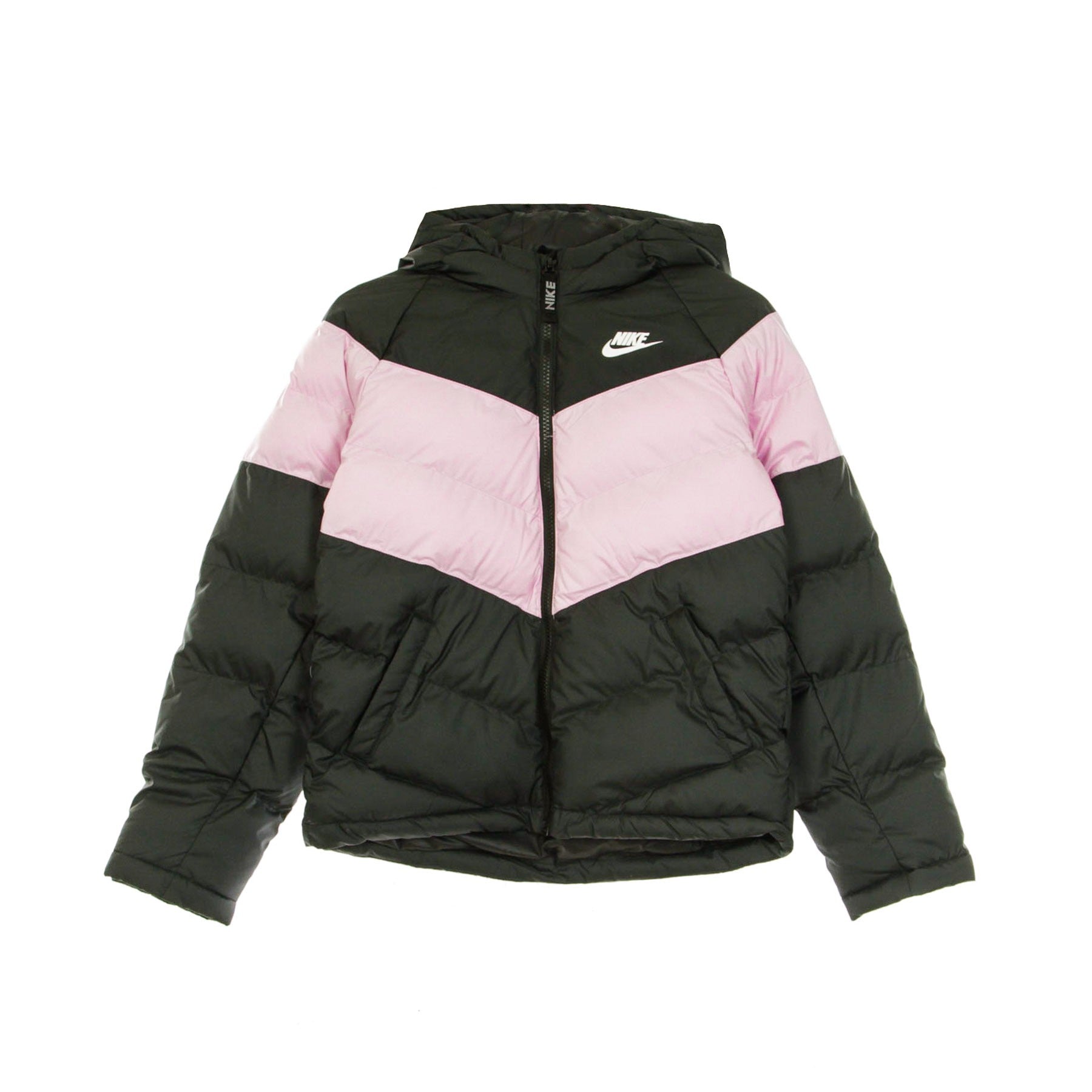 Piumino Ragazza Sportswear Synthetic Fill Jacket Black/lt Arctic Pink/black/white CU9157