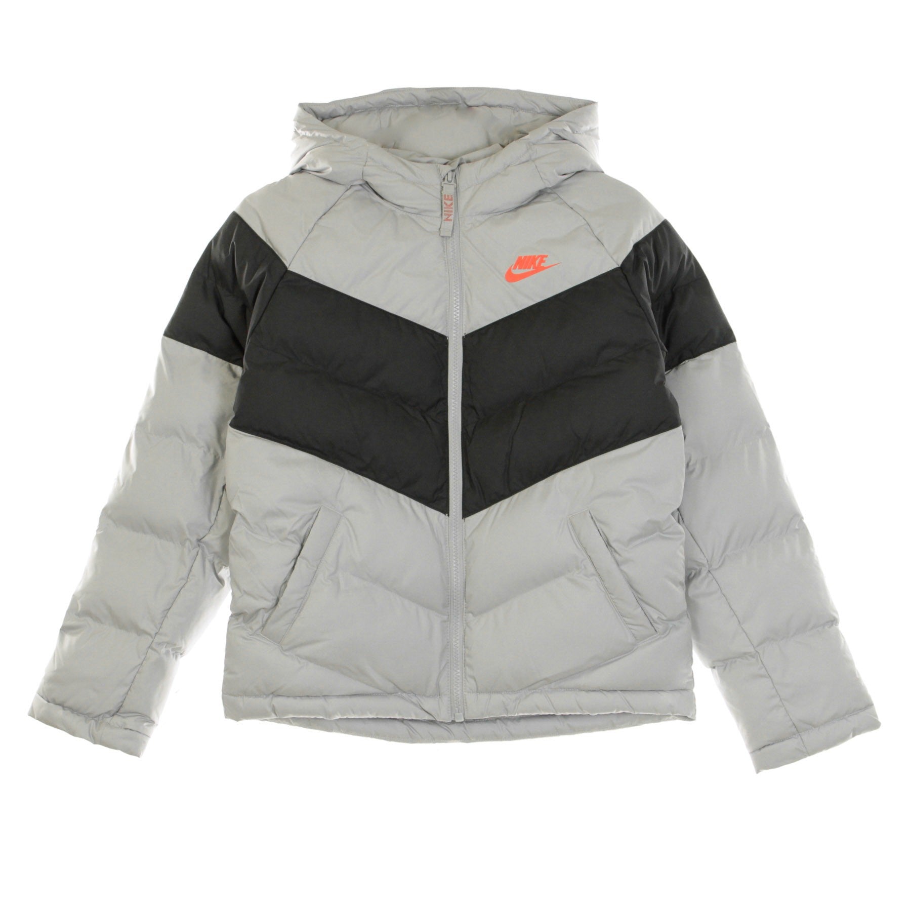 Piumino Ragazza Sportswear Synthetic Fill Jacket Lt Smoke Grey/black/bright Crimson CU9157
