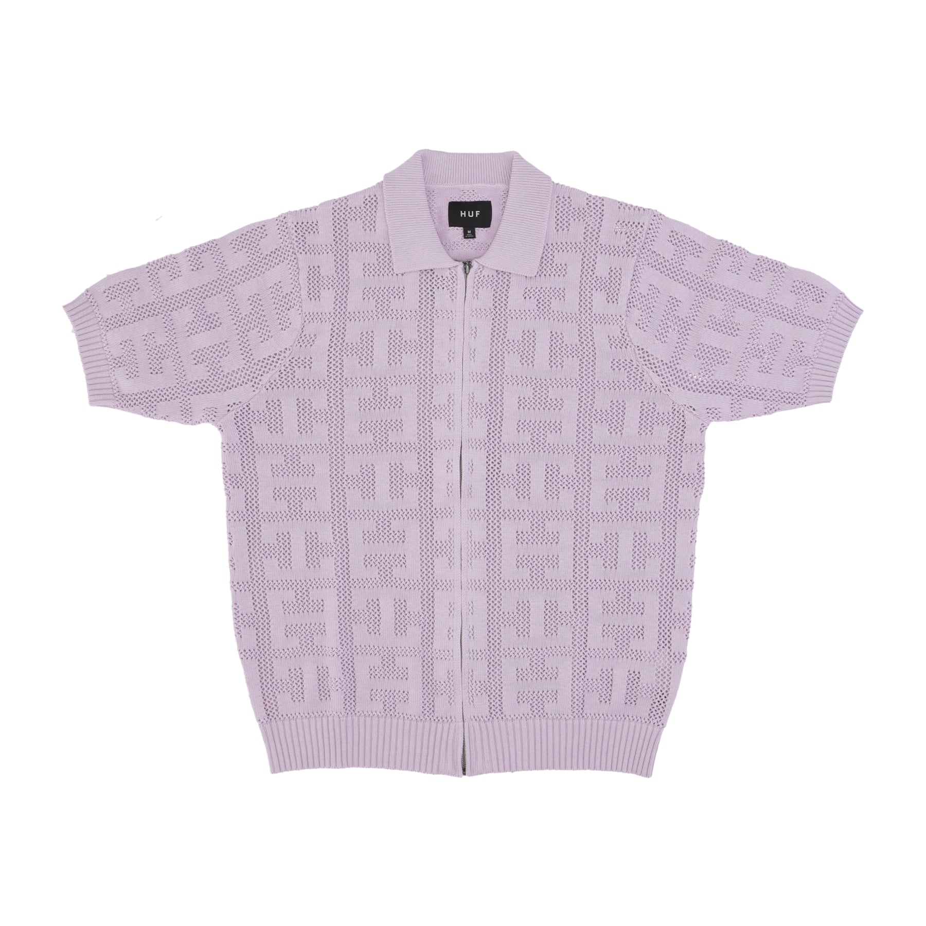 Polo Manica Corta Uomo Monogram Jacquard Zip Sweater Lavender KN00485