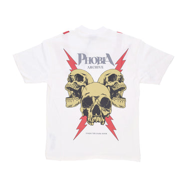 Maglietta Uomo Screaming Skulls Print Tee White/red PH00651