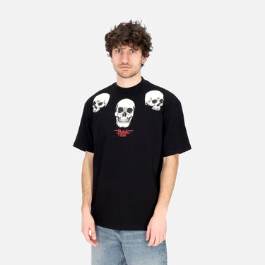 Maglietta Uomo Triple Skull Print Tee Black/red PH00662