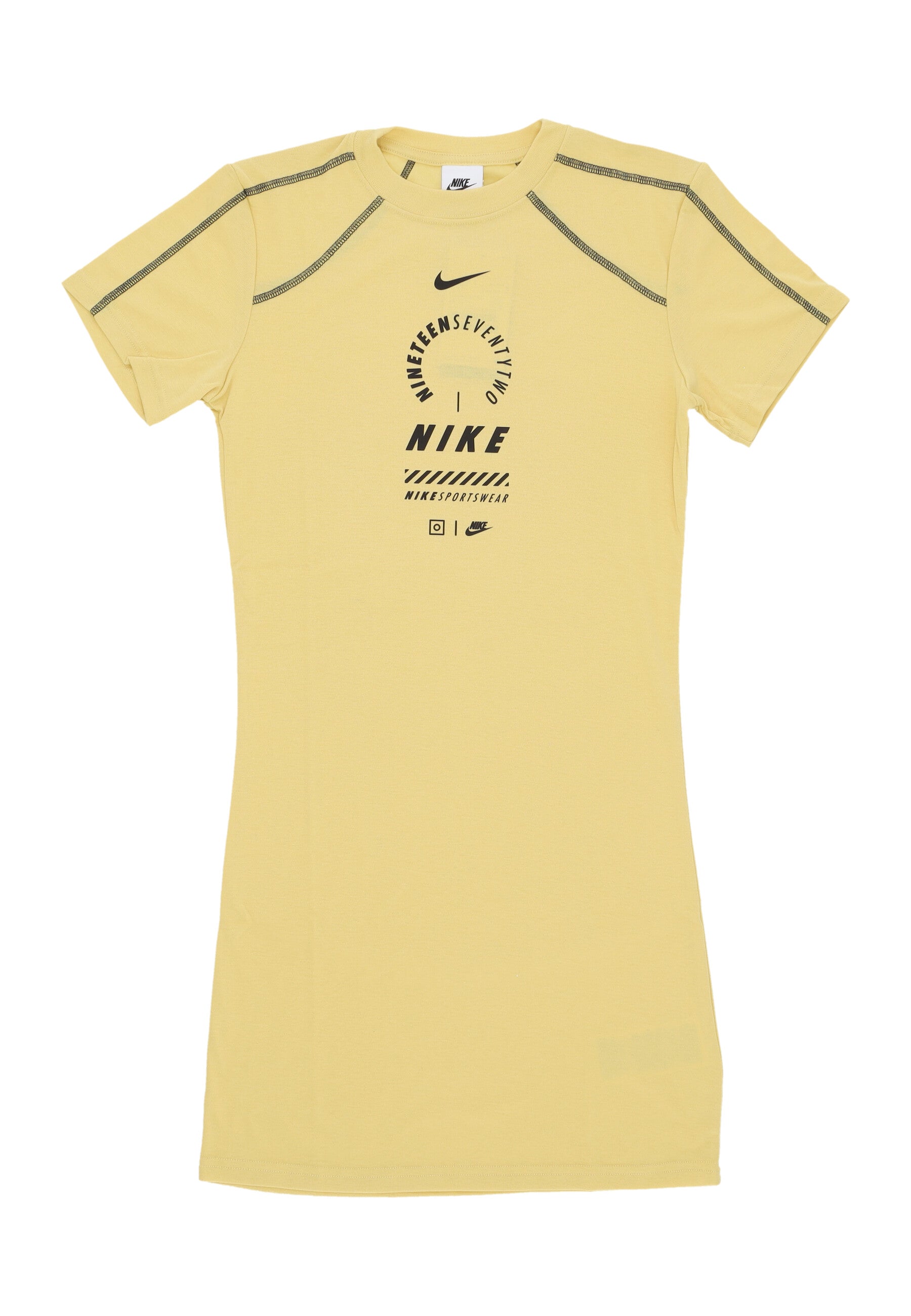 nike gold dress Nike Womens Essential Bodycon Dress In Black/gold